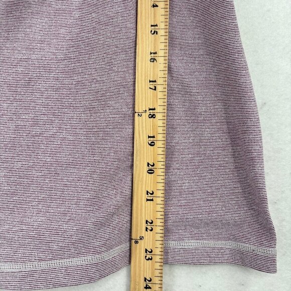 Lululemon Power Y Tank Top Size 8 Heathered Purple Stripe Strappy Back Shelf Bra - Picture 9 of 9